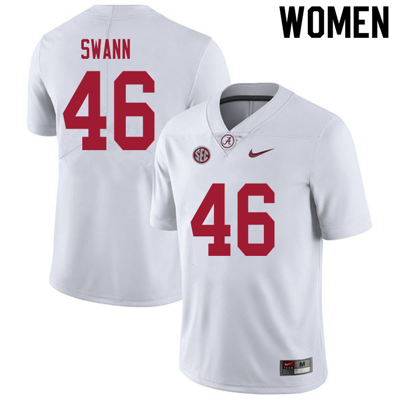 Alabama Crimson Tide Women's Christian Swann #46 White NCAA Nike Authentic Stitched 2020 College Football Jersey LN16M18CL